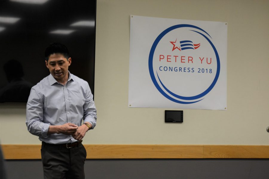 Colorado State University College Republicans hosted Peter Yu, running for Congress in 2018, as a speaker tonight. He talked about the upcoming campagin, his views on certain topics, and answered questions from the audience on April 10th. 
