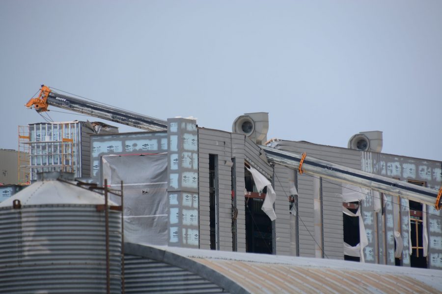 On April 23rd, a crane tipped over on the construction site of the Colorado State University Translational Medicine Institute. (Mackenzie Boltz | Collegian)