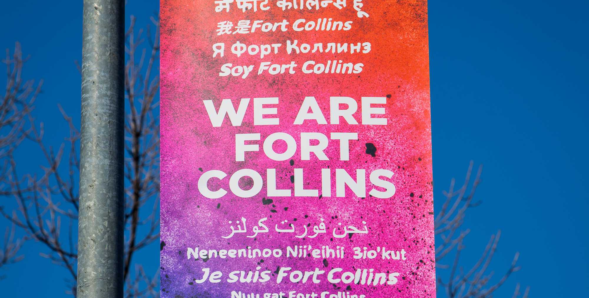 Fort Collins Multilingual Banners Celebrate Diversity Encourage