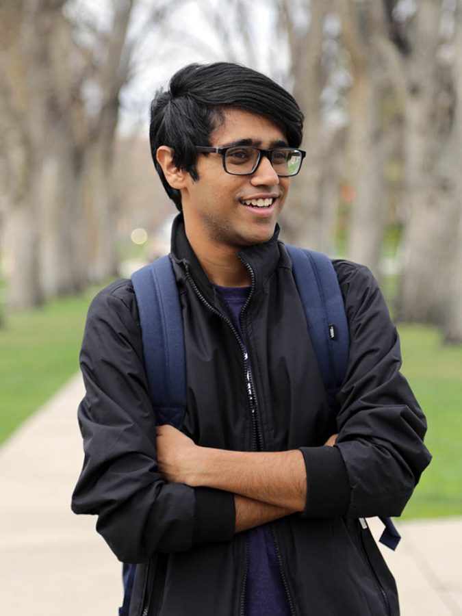 International Studies major Babin Dinda came to Colorado State University from Europe. Originally from India, Dinda says about his time in college in Colorado, I learned the true meaning of community here at CSU. (Brooke Buchan | Collegian) 