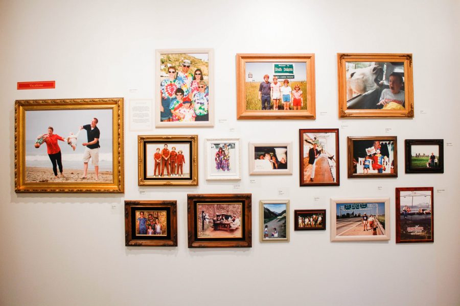 Funny vacation photos are featured in the Awkward Family Photos exhibition at the Fort Collins Museum of Art. The exhibition will be on display until July 15. (Ashley Potts | Collegian)