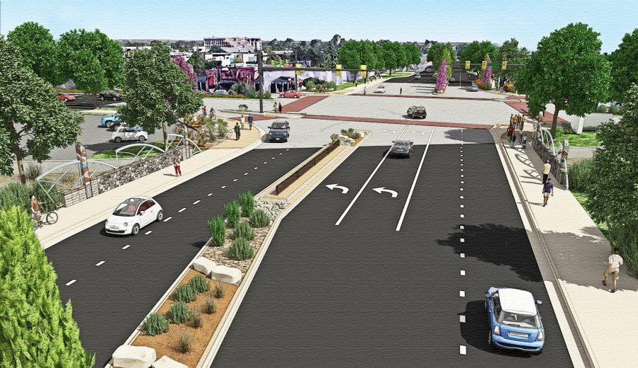Rendering of the Horsetooth and College Intersection. (Image courtesy of the City of Fort Collins.)