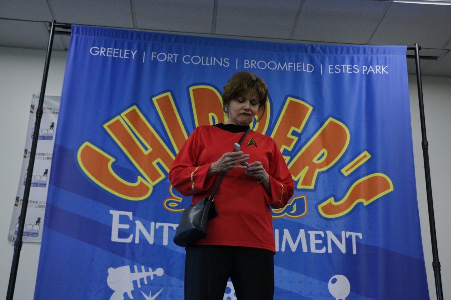 A woman who goes by the name of Cosplay mom. Calls Captain Kirk to inform him that the ship can't hold on any longer. (Devin Cornelius | Collegian)