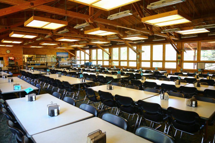 The dining hall on CSUs Mountain Campus serves meals to students and staff staying at the facility from mi-May until mid-October. (Davis Bonner | Collegian)