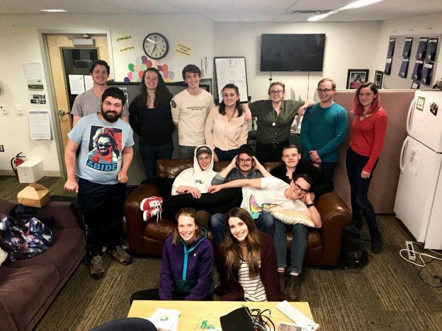 Pictured here is some staff from the 2017-2018 school year. Each year brings new faces and backgrounds to the arts and culture desk, which helps expand coverage of different interests. (Courtesy of Randi Mattox)