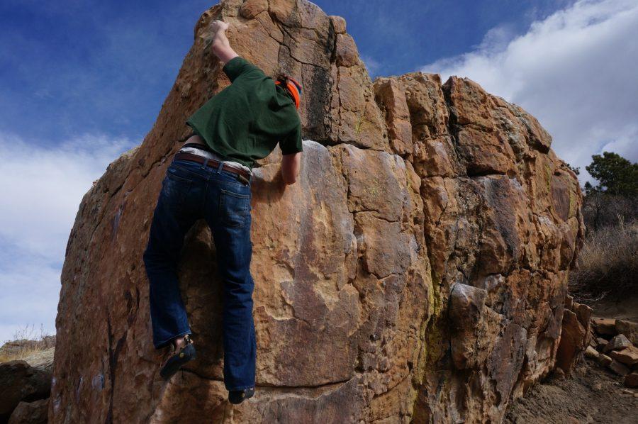 There are many great bouldering spots at Horsetooth Reservoir. Photo by Audrey Potter