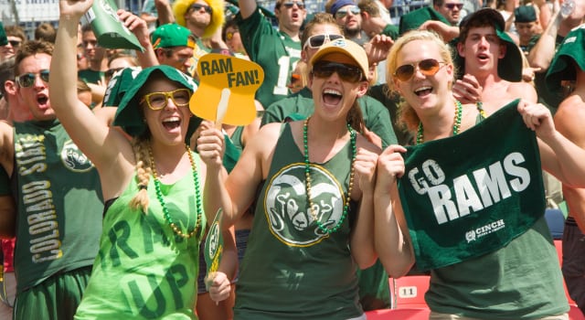 The Colorado State University Rams beat the University of Colorado Buffalos 22-17 in the 84th Cinch Jeans Rocky Mountain Showdown. The game was played at Sports Authority Field at Mile High in Denver. September 1, 2012