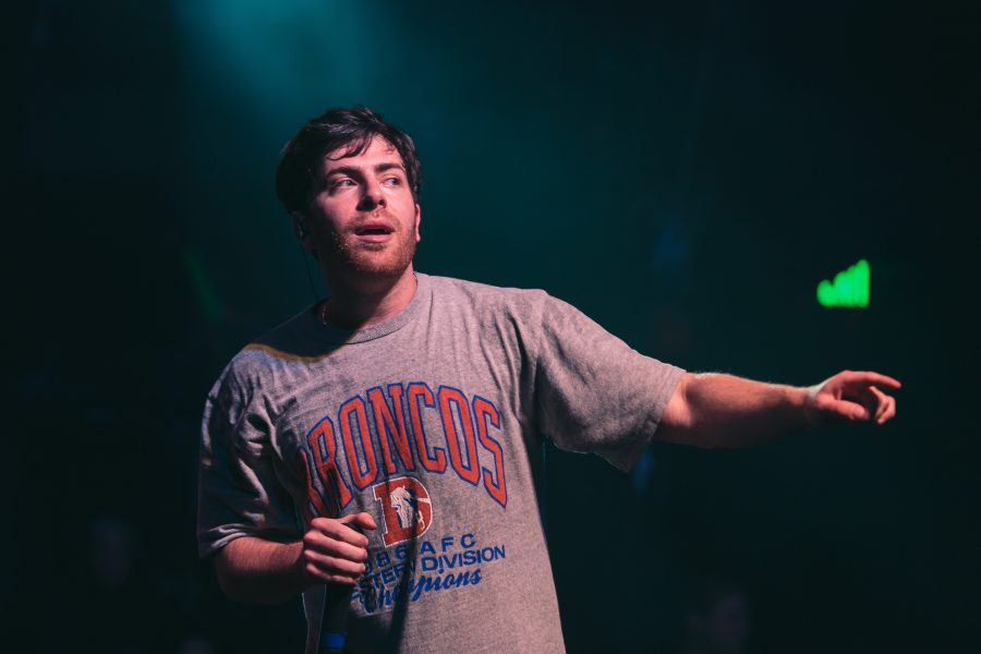 Hoodie Allen performs to a sold out show during his performance at the Aggie Theater as part of his Hanging with Hoodie tour. (Davis Bonner | Collegian)