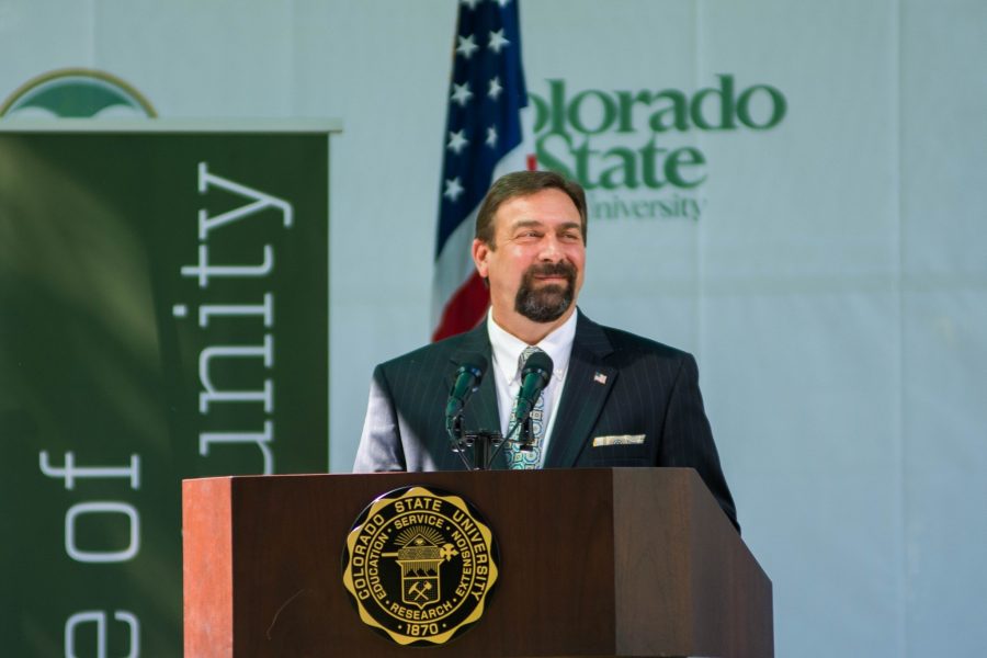 President Tony Frank during the annual Fall Address directed to students, faculty, staff and community leaders. 