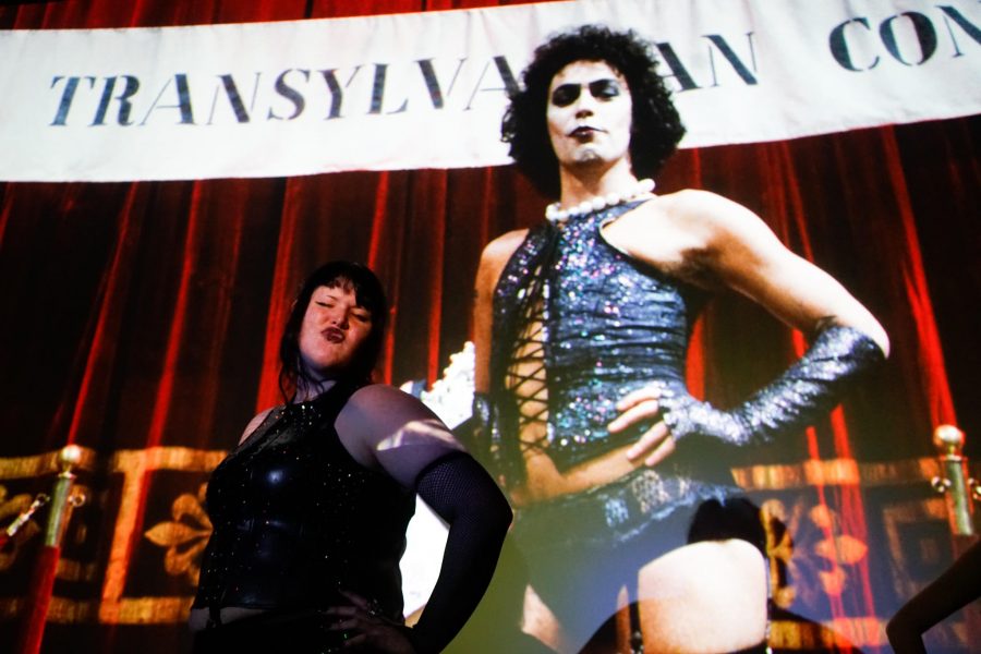 Mady Smith performs the iconic role of the notorious Frank N Furter. (Lauryn Bolz | Collegian)