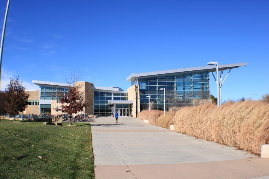 The Recreation center gets its distinctive look from the two 55 foot rock climbing towers that are housed within. (Devin Cornelius | Collegian)