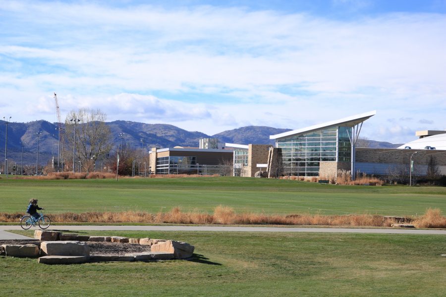 The Recreation center gets its distinctive look from the two 55 foot rock climbing towers that are housed within. (Devin Cornelius | Collegian)