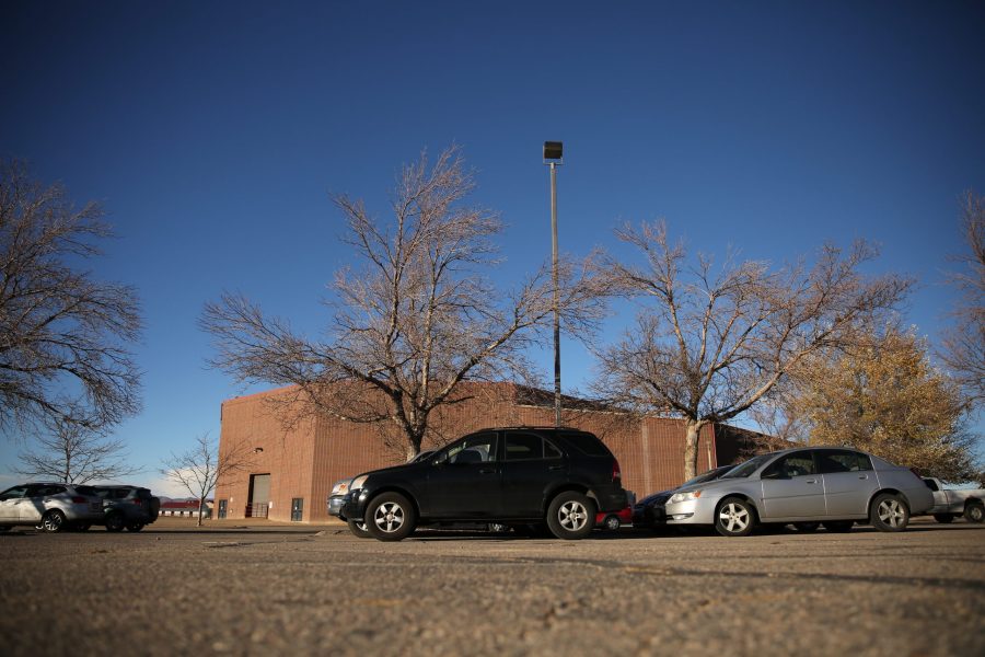 Cars are parked at the B.W. Pickett arena at CSUs Foothills Campus on Nov. 6, 2018. Colorado State University is considering implementing parking permits for the Foothills Campus starting in the fall of 2019, but there has been some pushback to the measure, including a petition against the proposed permit system.(Forrest Czarnecki | Collegian)