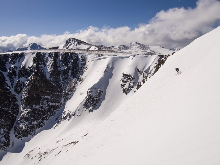 skier: Sam Shaheen; photo: Luke Koppa; location: RMNP.