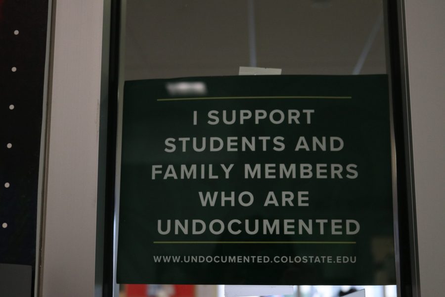 Sign posted outside the El Centro office in the Lory Student Center, on Dec. 3. 
(Collegian | Anna von Pechmann)