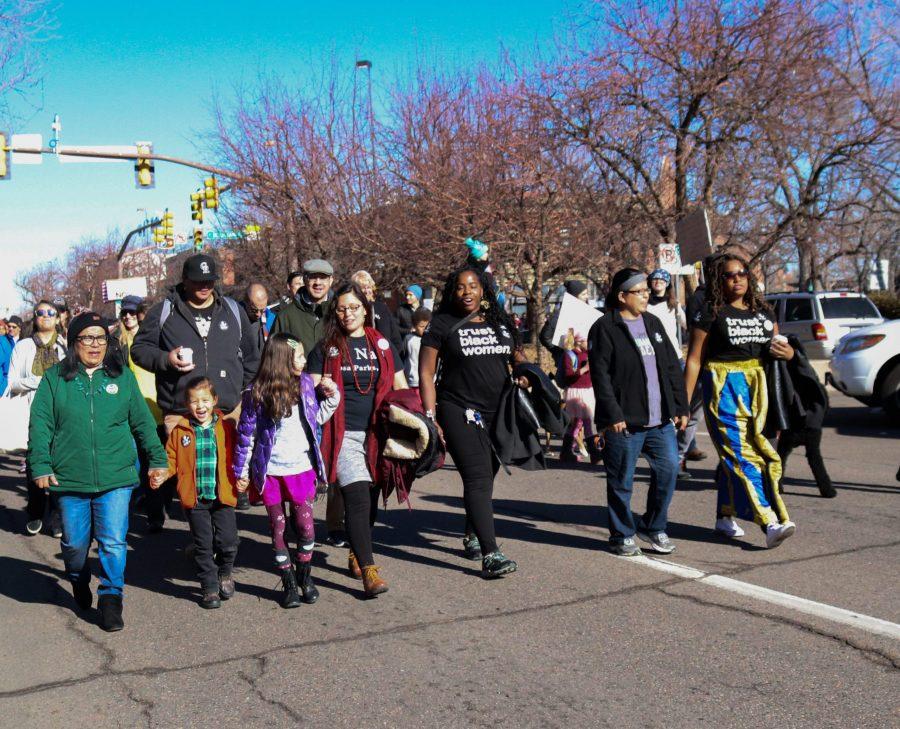 Front of the crowd at the annual Fort Collins Martin Luther King Jr. Day march. 
(Anna von Pechmann | Collegian) 