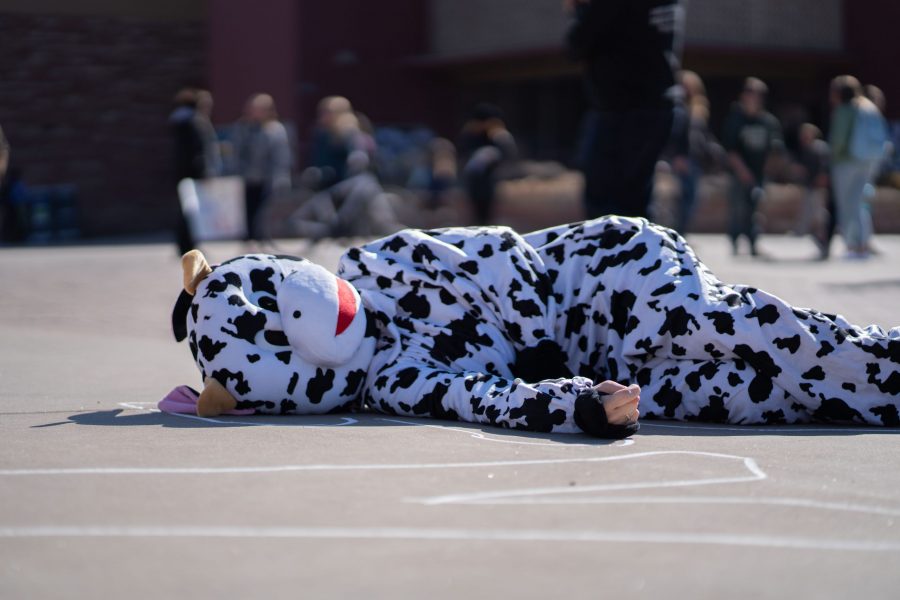 a collaboration of multiple animal rights groups protests against JBS  Global Food Innovation Center and animal cruelty at the LSC Plaza on February 15. They will be p[rotesting at the slaughterhouse later in the afternoon. (Nathan Tran | Collegian)