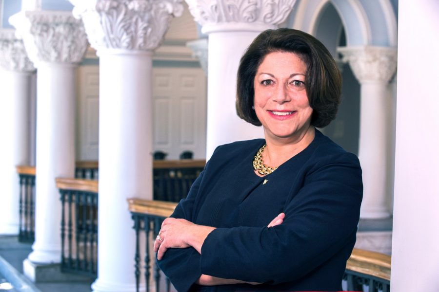 Joyce McConnell, current provost and vice president for academic affairs at West Virginia University, has been selected to lead CSU as the next president. She was announced as a finalist on March, 13, 2019, and will have to observe a procedural waiting period of 14 days before being officially named next president of Colorado State University. (Photo Courtesy of SOURCE). 