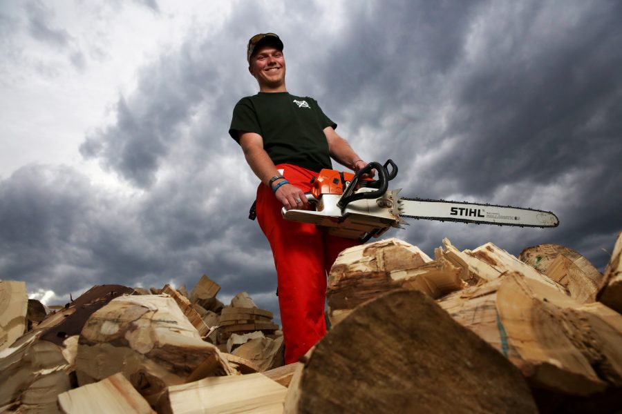 Parker Allen is the Vice President of the Colorado State University logging team. (Forrest Czarnecki | College Avenue)