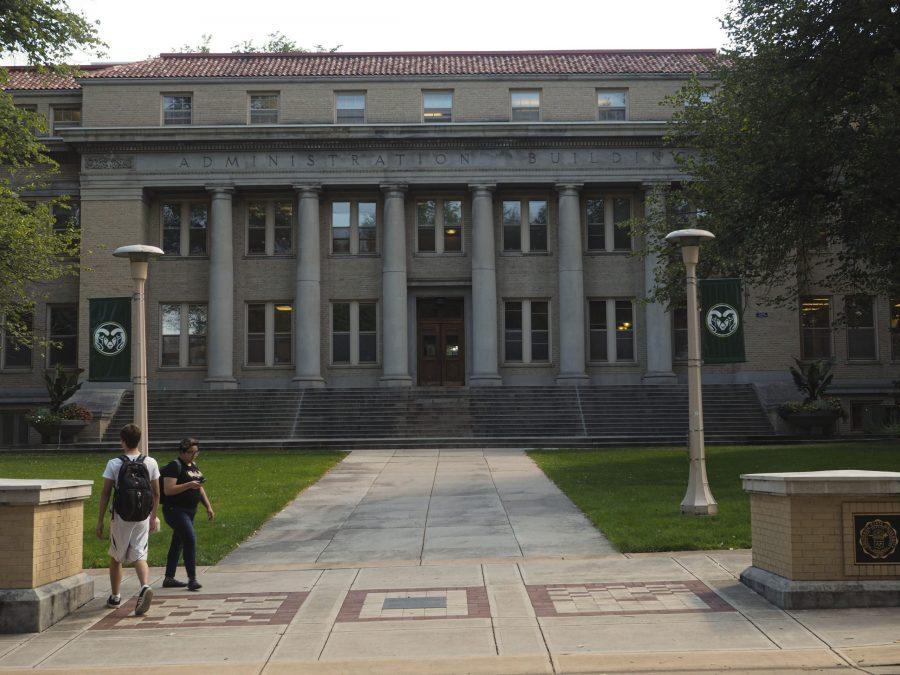 The administration building is home to Joyce McConnell's office as well as many other Colorado State University administrative offices, Sept. 9, 2019. (Gregory James | The Collegian)