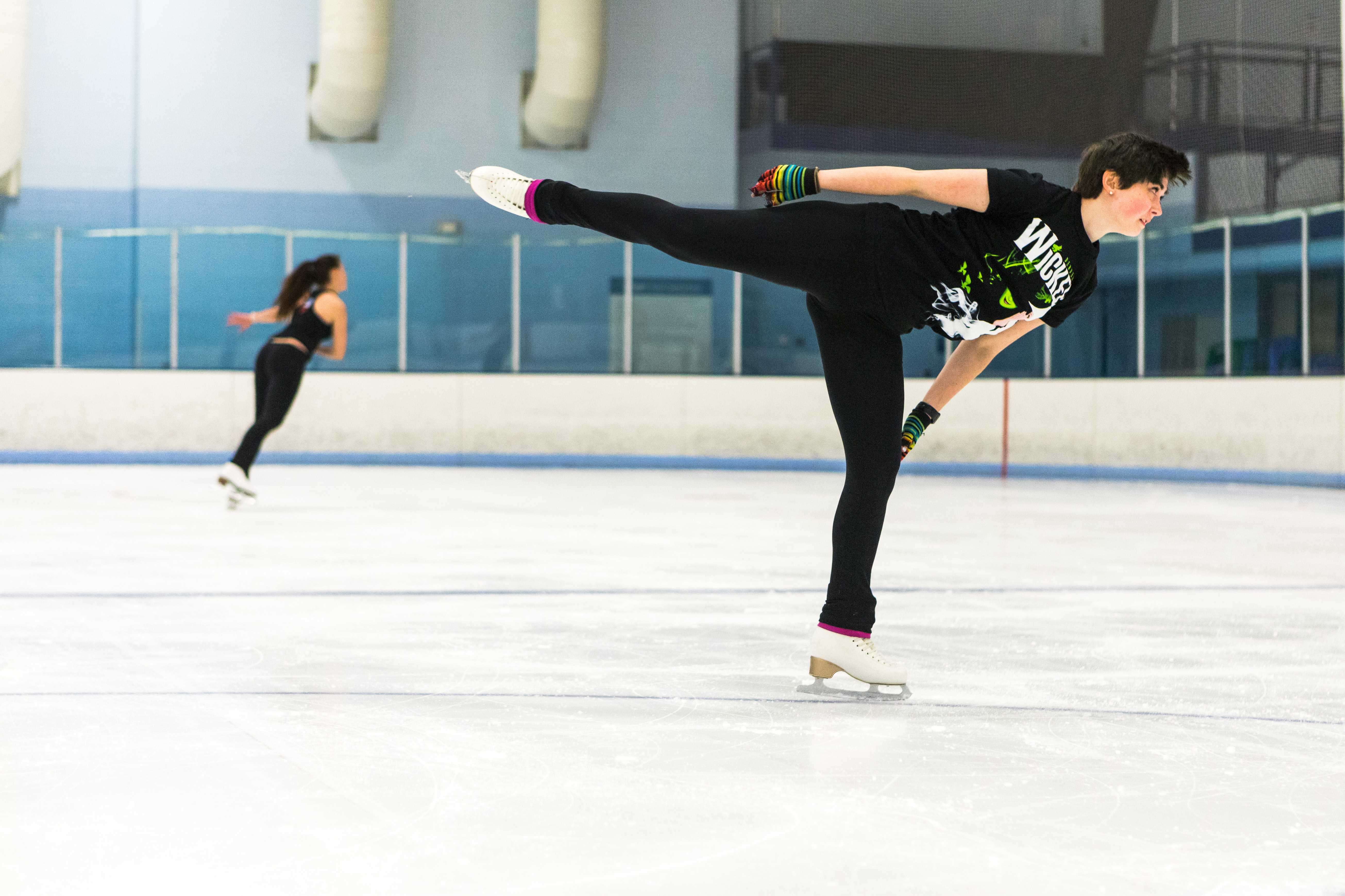 woman figure skates