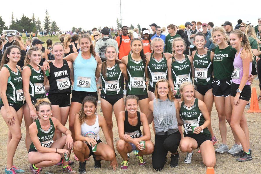 Colorado State University womens cross country team wins first place at the Wyoming Open on Sept. 6. (Photo courtesy of Lily Tomasula-Martin) 