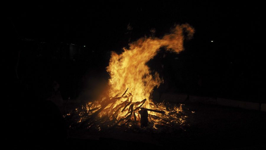 The Bonfire at the Friday Night Lights on Oct. 4, 2019. (Gregory James | Collegian)
