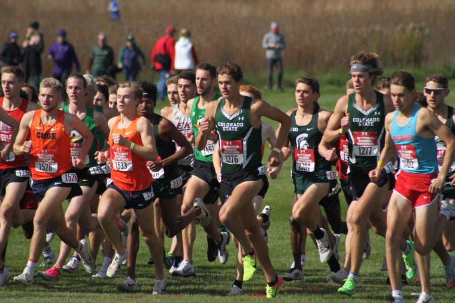 The CSU mens Cross Country team starts the Championship race at the Nuttycombe Invite in Madison, Wisconsin Oct. 18, 2019. (Matt Begeman | The Collegian)