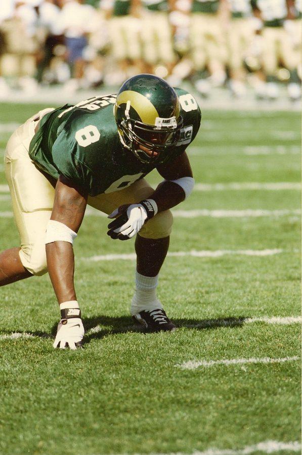 Former Colorado State football star Joey Porter returns to the Rams as an assistant undergraduate coach as he finishes his degree. Porter had 14 sacks in his senior seson in 1998. Photo: Colorado State University