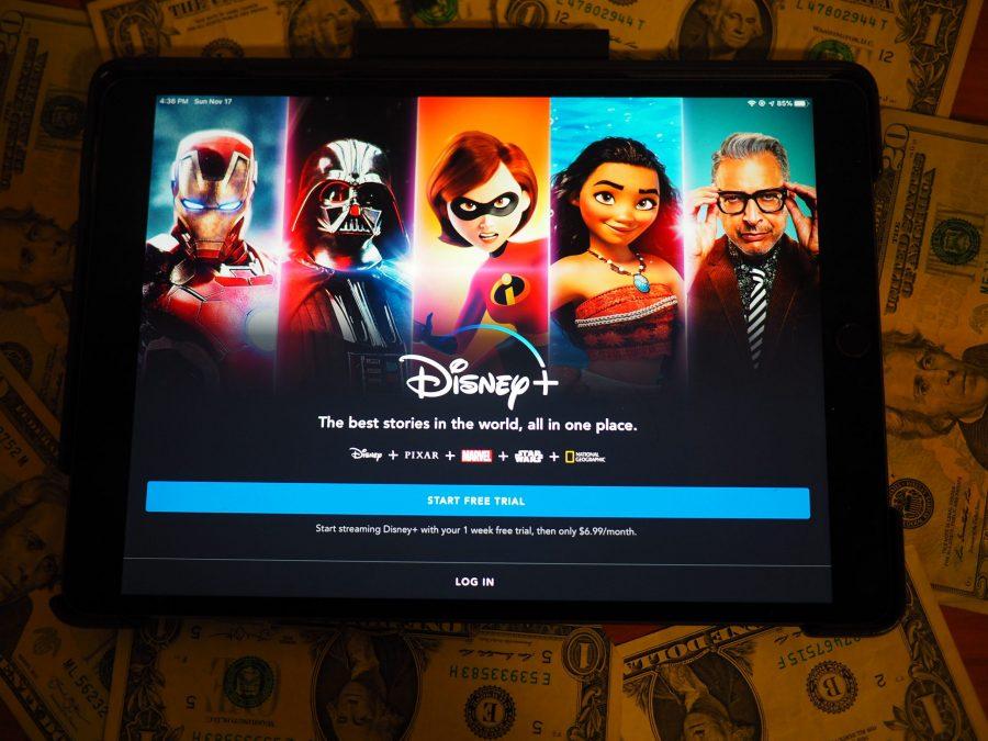 The Disney+ Streaming service login page. Disney+ launched on Nov. 12 and will serve as a streaming service for all properties owned by Walt Disney studios. (Gregory James | The Collegian)