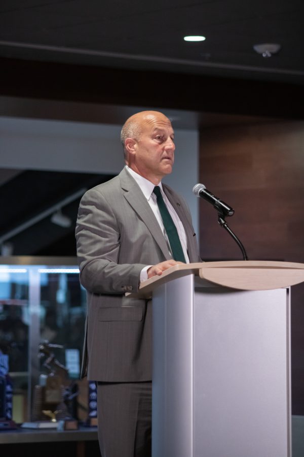 Steve Addazio discusses the future of the CSU football program. (Devin Cornelius | Collegian)