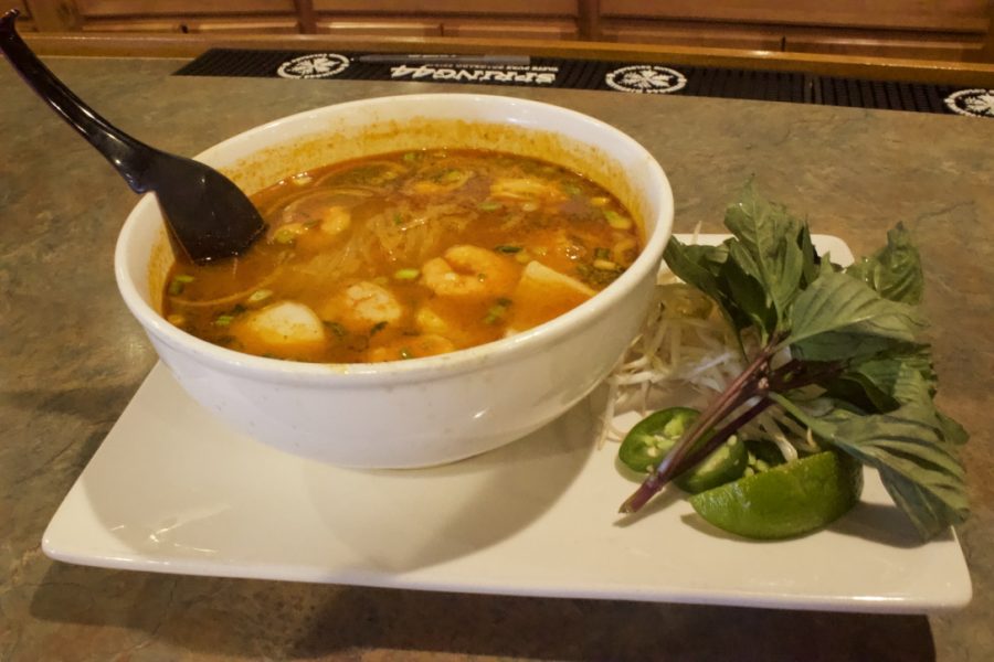 Lemongrass Seafood Noodle Soup from Youngs Vietnamese Cafe.