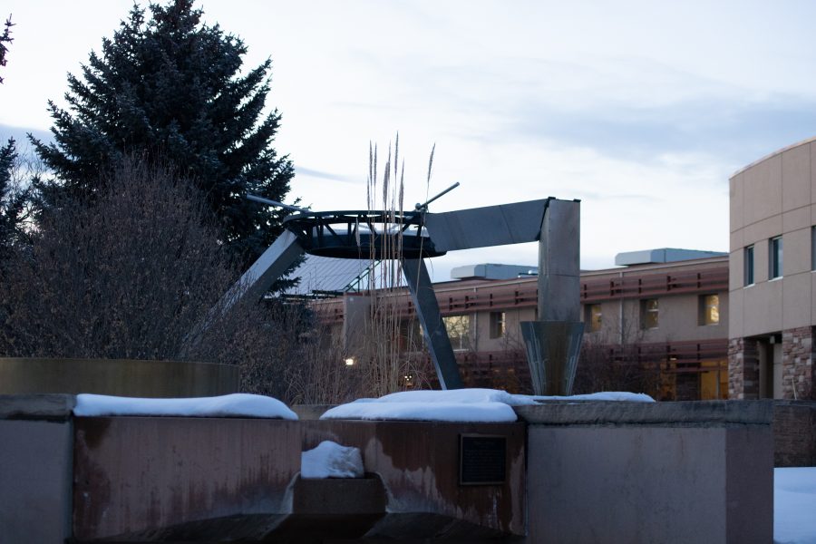 The Sculpture outside of the Engineering building on campus, the Engineering Center's partnership with NIST has been renewed for the next five years. (Devin Cornelius | Collegian)