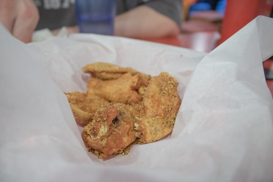 The Lemon Pepper dry rub on wings at Wing Shack. (Devin Cornelius | Collegian)