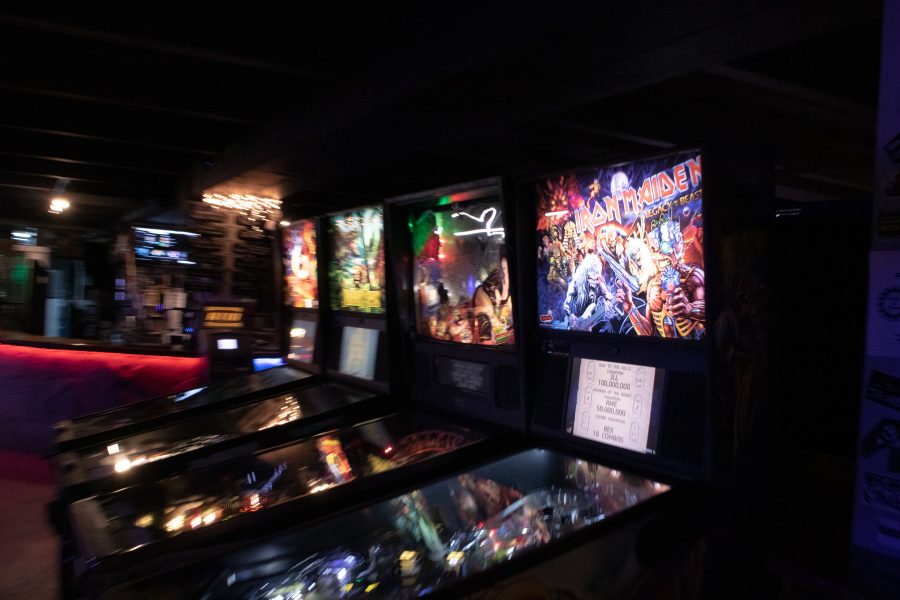 The Iron Maiden pinball machine at Pinball Jones. Pinball Joneshas pinball machines, retro arcade games, and a bar. (Devin Cornelius | Collegian)