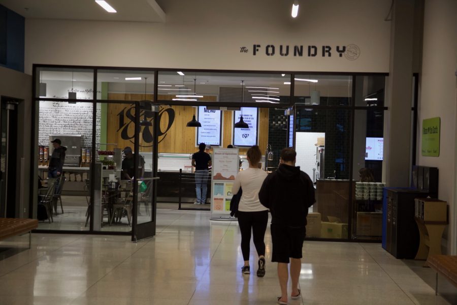 Students enter The Foundry dining hall Feb. 16. 