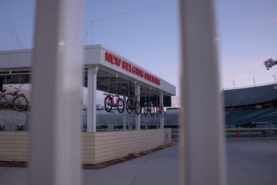 The New Belgium Porch inside Colorado State University's Canvas Stadium March 4, 2020. 