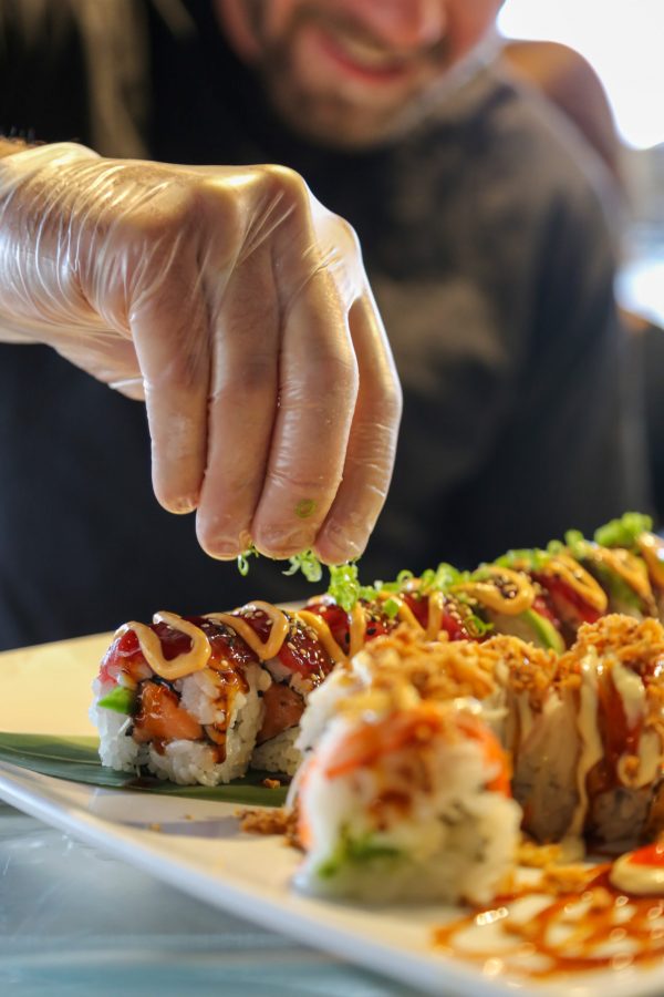 Sushi rolls at JAWS Sushi on Elizabeth Street. (Brooke Buchan | The Collegian) 