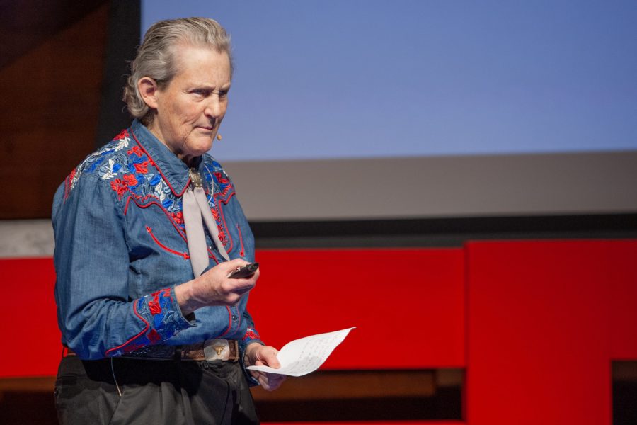 Dr. Temple Grandin speaks at the 2020 TEDx CSU event on the topic of, Educating Students with Different Kinds of Minds, in the Lory Student Center Theatre Saturday morning. With the event organized around ideas of momentum, Grandin said, When youre weird, youve got to show what you can do...We need all different kinds of minds. Visual thinkers can see problems... There is too much emphasis on the deficit and not enough emphasis on building up their careers, Grandin said. 
