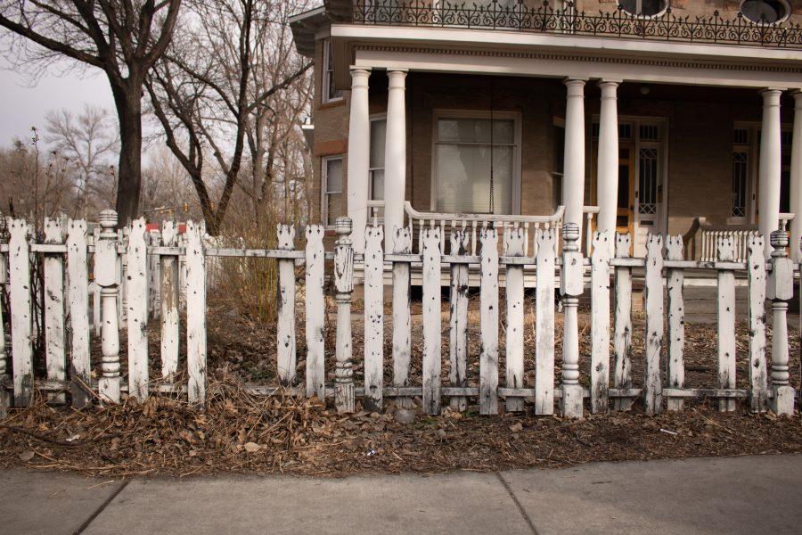 The Cat Fence at the corner of East Mulberry and College Avenue. (Devin Cornelius | Collegian)