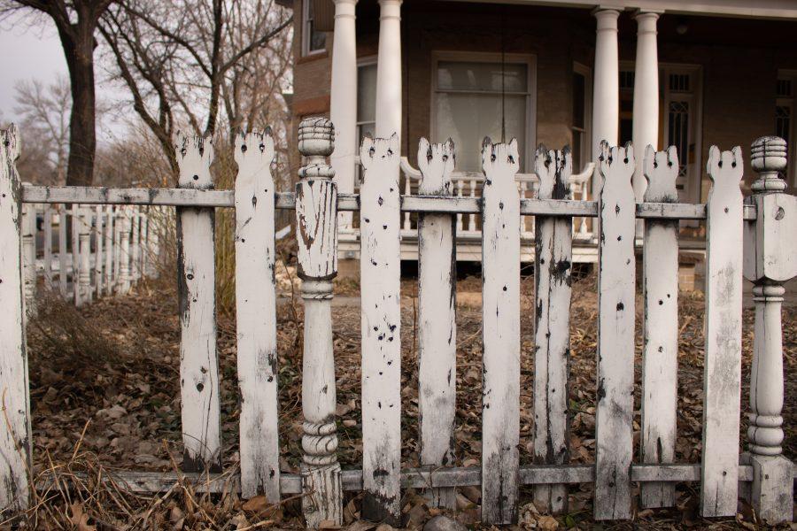 The Cat Fence at the corner of East Mulberry and College Avenue. (Devin Cornelius | Collegian)