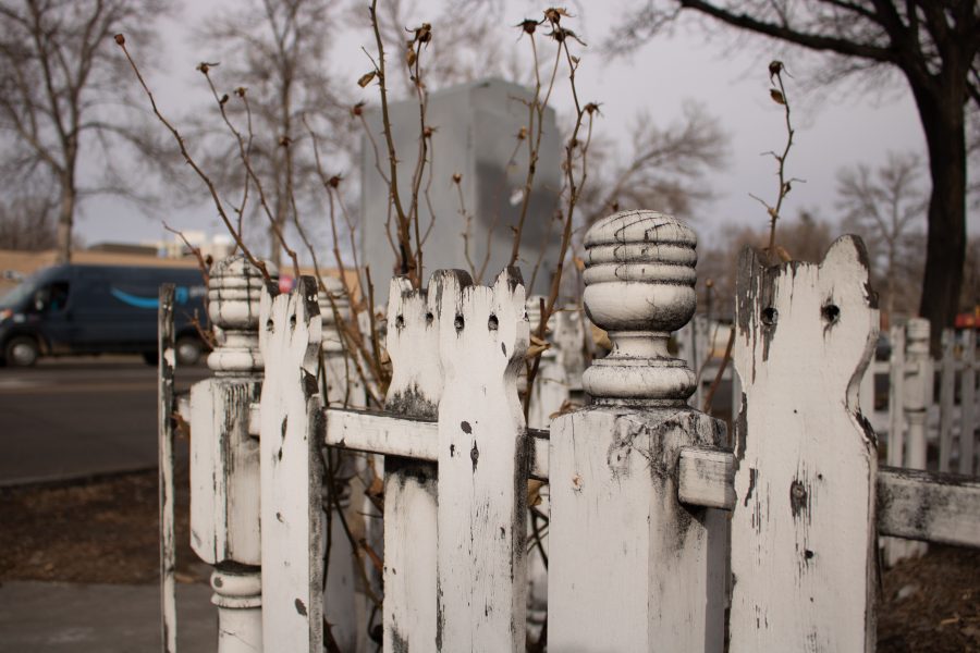 The Cat Fence at the corner of East Mulberry and College Avenue. (Devin Cornelius | Collegian)