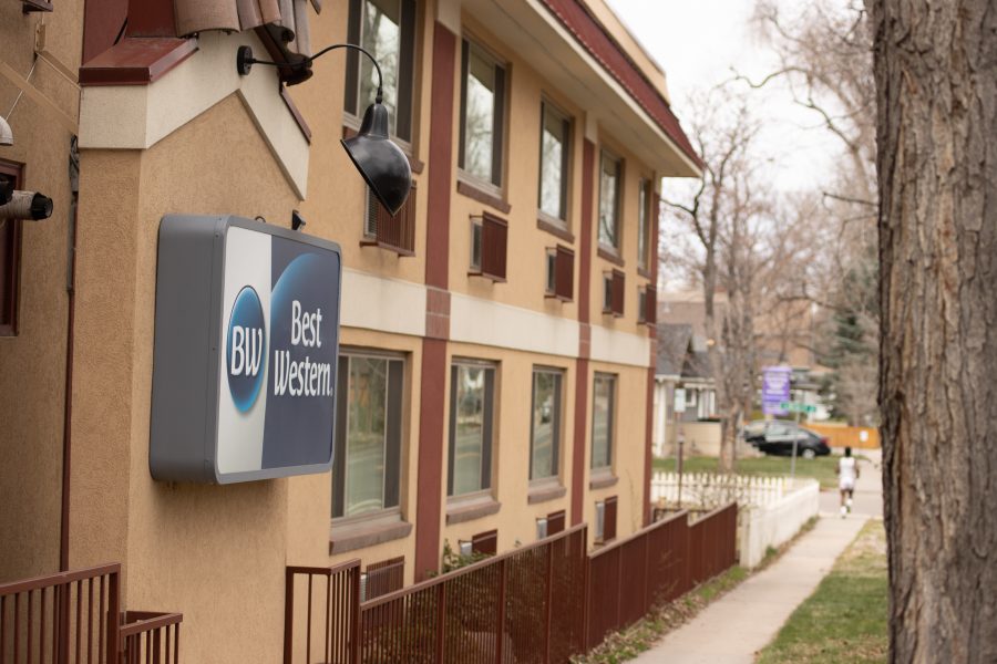 A man runs by the Best Western University Inn where Andy Warhol once stayed, on April 11, 2020. The Inn is planning on tearing down most of the complex and rebuilding into a five story hotel. (Devin Cornelius | Collegian)