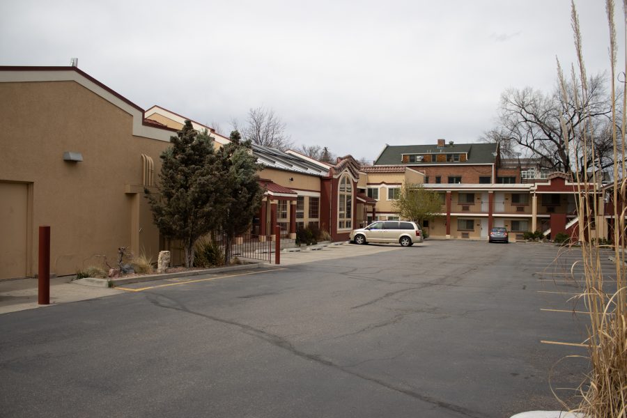 The back parking lot of the Best Western University Inn. It's owner is planning on razing most of the structure later this year. (Devin Cornelius | Collegian)