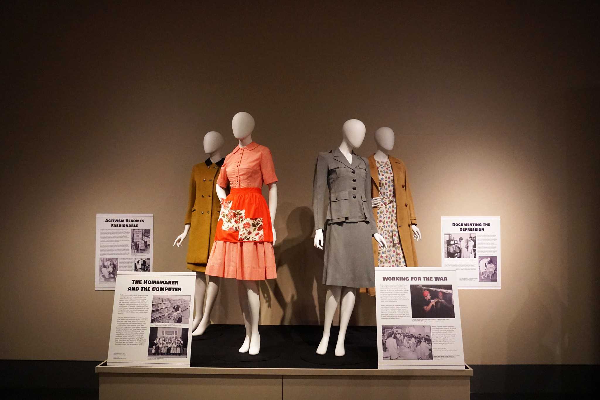 The R.E.S.P.E.C.T. the Dress: Clothing and Activism in U.S. Women’s History exhibit at the Avenir Museum of Design