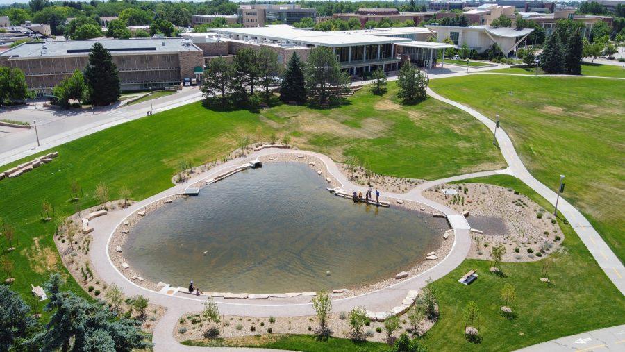The newly renovated lagoon at Colorado State University. (Collegian File Photo)