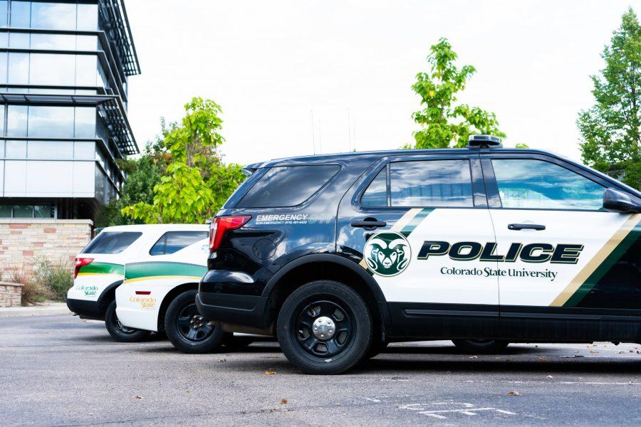 Colorado State University Police Department squad cars.(Skyler Pradhan | The Collegian)