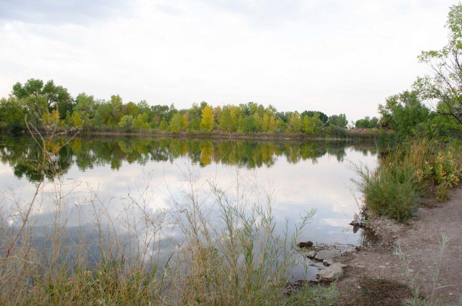 A fishing spot along the banks of Riverbend Ponds. (Reed Slater | The Collegian)