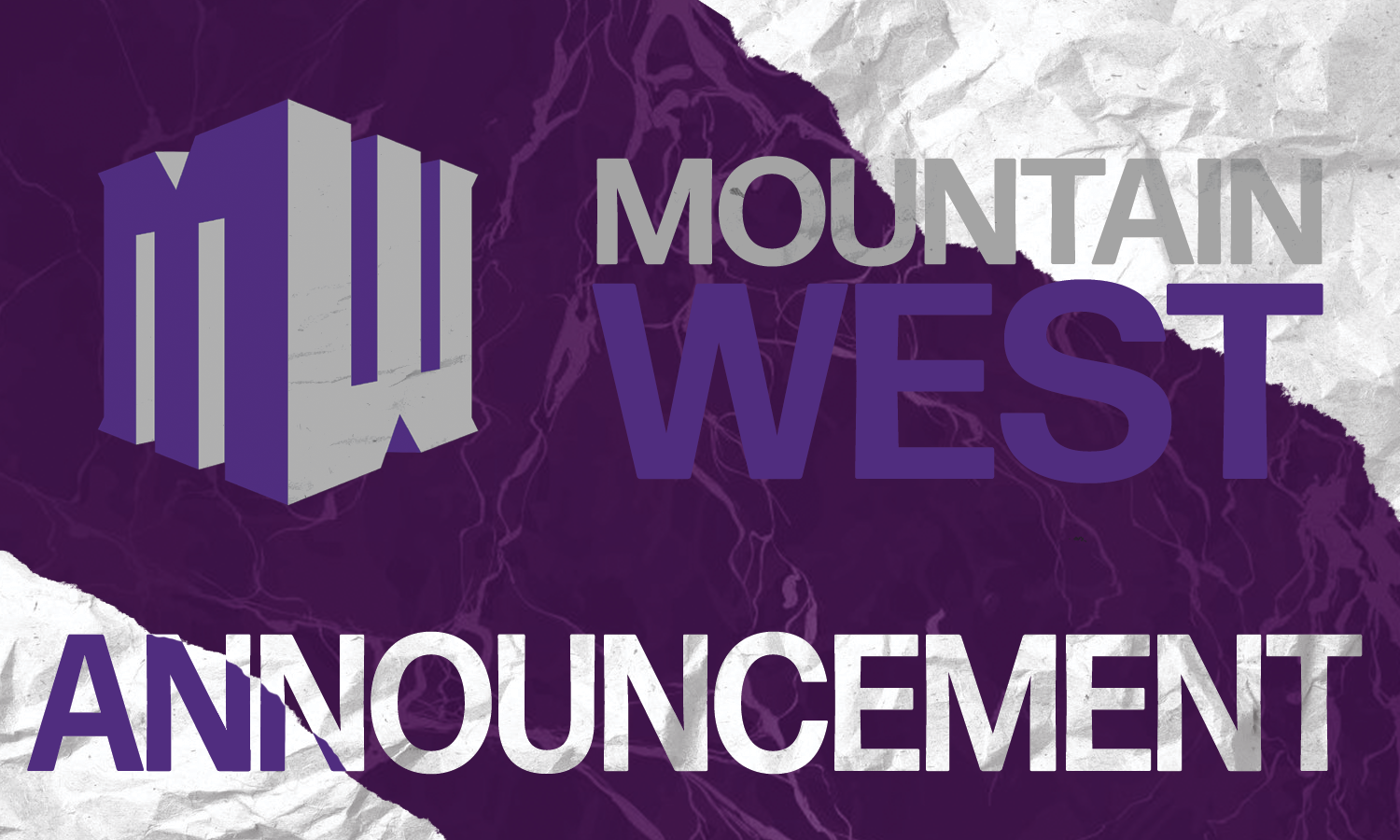 Graphic illustration stating "Mountain West Announcement"