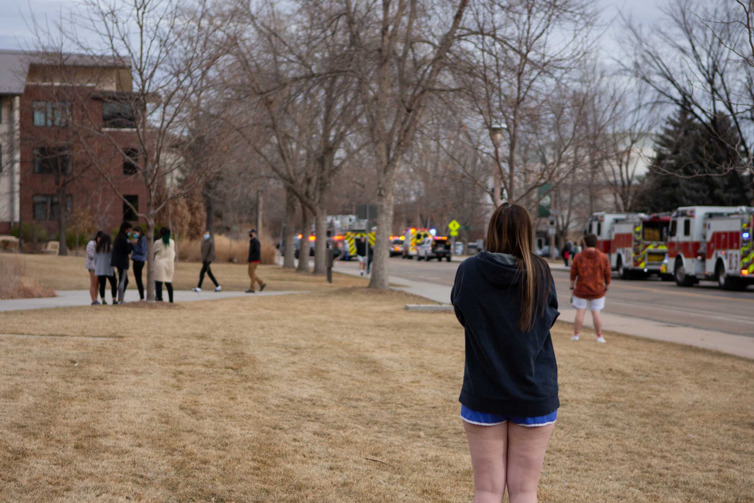 people watching firefighters